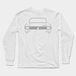 Triumph Toledo classic 1970s British car black outline graphic Long Sleeve T-Shirt